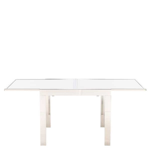 Jurston Dining Table,  White Glass