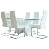 Kai - Table 6 Lucca Chairs (White)
