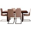 Kalia - 4-6 End Extension Table and 6 Prizzi Chairs
