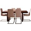 Kalia - Panel Leg Table and 6 Prizzi Chairs
