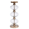 Large Bubble Candle Holder,  Antique Gold