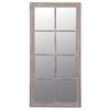 Large Windowpane Mirror,  Taupe
