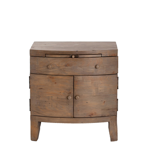Lewes Reclaimed Wood 2 Door 1 Drawer Cabinet,  Wheat