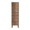 Lewes Reclaimed Wood 7 Drawer Tallboy,  Wheat