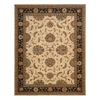 Living Treasures Wool Rug,  Ivory and Black