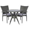 Matlock Bistro Garden Set,  Stone Grey with Lavender Fabric