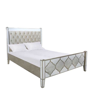 Mirabelle King Size Bedframe,  Frosted Mirror