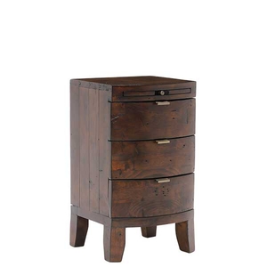 Navajos Reclaimed Wood 3 Drawer Bedside,  Chestnut