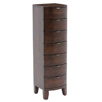 Navajos Reclaimed Wood 7 Drawer Tallboy,  Chestnut