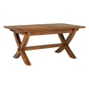 New Frontier Mango Wood X Leg Extending Dining Table