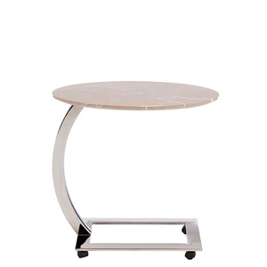 Oval Marble Accent Table,  Amani Light