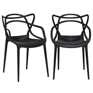 Pair of Kartell Masters Dining Chairs,  Black