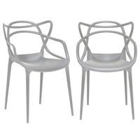 Pair of Kartell Masters Dining Chairs,  Grey