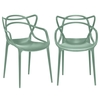 Pair of Kartell Masters Dining Chairs,  Sage