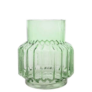 Patterned Glass Vase,  Green