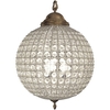 Round Crystal Chandelier,  Brass