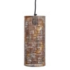 Small Cylindrical Coppice Pendant,  Burnished Copper