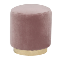 Small Velvet Stool,  Dusty Pink