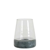 Talhas Small Glass Hurricane,  Green