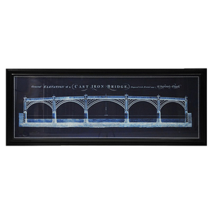 Timothy Oulton Artline Large Iron Bridge,  Blue Print