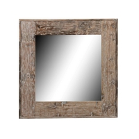 Timothy Oulton Axel Reclaimed Wood Square Mirror,  White Wash