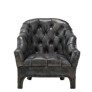 Timothy Oulton Branco Leather Chair,  Vegbond Blue