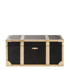 Timothy Oulton Cumberland Trunk,  Saddle Black and Vintage Brass