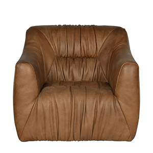 Timothy Oulton Leather Ruffed Chair,  Full Rebel