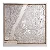 Timothy Oulton Lit New York Map,  Brushed Steel