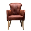 Timothy Oulton Side Saddle Leather Chair,  Vagabond Red and Oak
