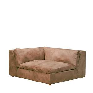 Timothy Oulton Zenna Leather Left Hand Facing Corner Sofa,  Full Rebel