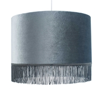 Velvet Tassel Light Shade,  Steel