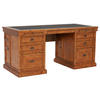 Villiers Reclaimed Wood Double Pedestal Desk
