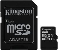 Kingston 8GB Micro SDHC Class 10 Memory Card With Adapter