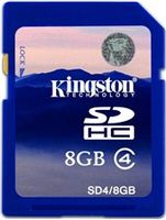 Kingston 8GB SDHC Class 4 Memory Card