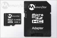 MemoryStar 4GB Micro SDHC Class 10 Memory Card with Adapter