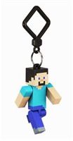 Minecraft 3D Hangers - 3 Keychain,  Keyring,  Bag/Belt Clip - Steve