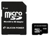 Silicon Power 8GB Micro SDHC Class 4 Memory Card with Adapter