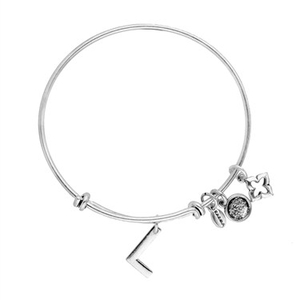 Karma Silver L Bangle