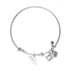 Karma Silver V Bangle