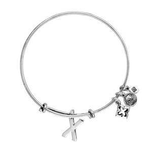 Karma Silver X Bangle