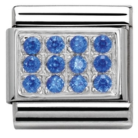 Nomination Blue Cubic Zirconia Plate Charm