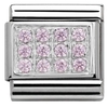 Nomination Pink Cubic Zirconia Plate Charm