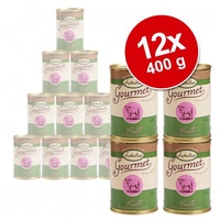 12 x 400 g Lukullus Gourmet - Value Pack - Beef Sensitive with Parsnip Spirulina