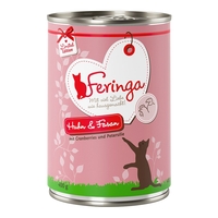 24 x 400g Feringa Classic Meat Menu Wet Food + Chicken & Duck Sticks Free!* - Rabbit & Turkey with Sea Buckthorn & Catnip