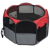 8-Sided Nylon Run - Grey/red: 140 x 140 x 72 cm (L x W x H)