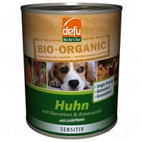Defu Organic 50% Sensitive 6 x 800 g - Chicken with Carrots & Amaranth (grain &