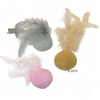 Feather & Ball Catnip Toy - 3 Catnip Balls