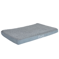 Rectangular Memory Foam Dog Bed - Grey - 123 x 74 x 9 cm (L x W x H)
