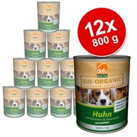 Saver Pack Defu Organic 50% Sensitive 12 x 800 g - Turkey with Zucchini Squash &